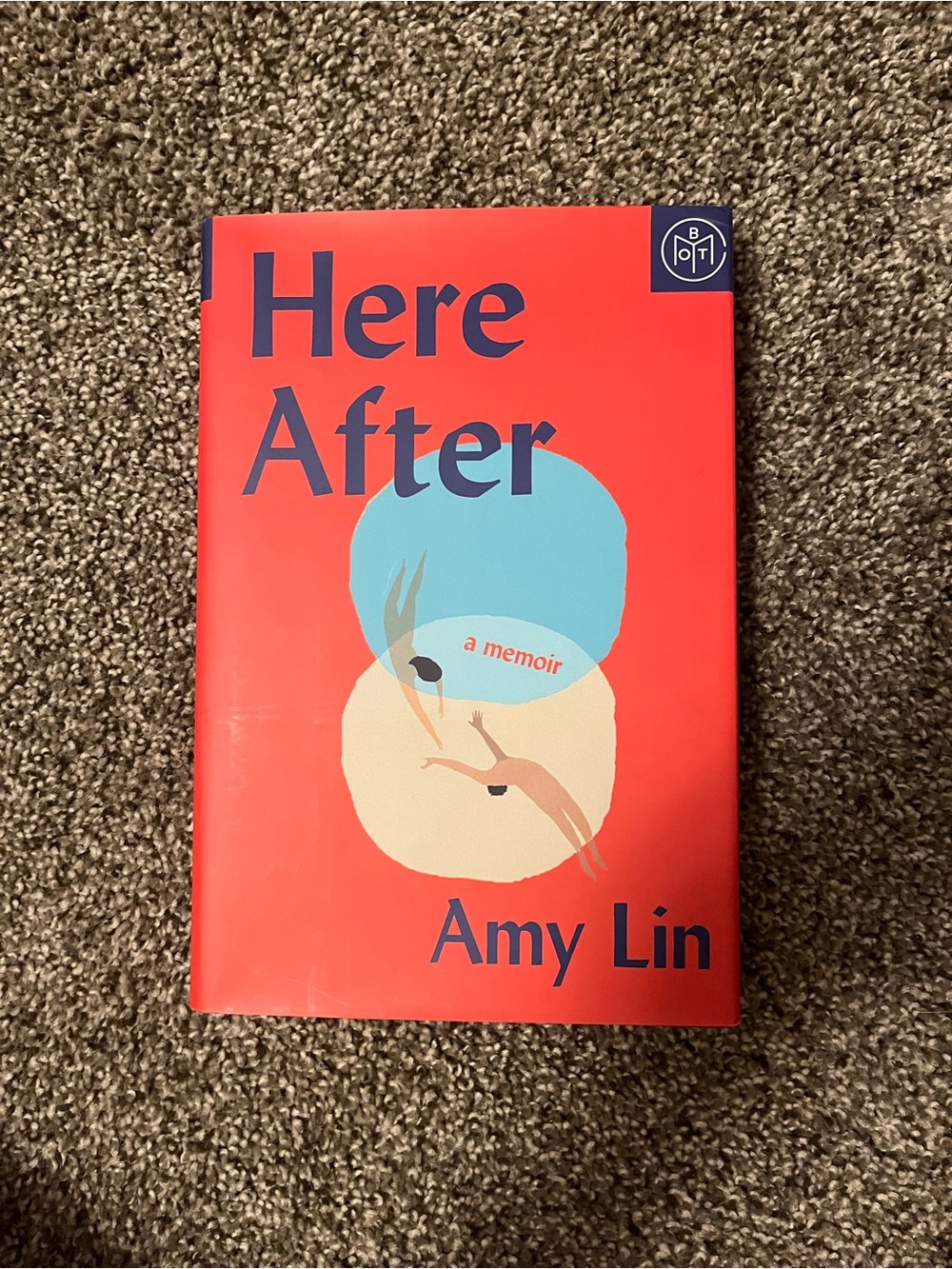 Here After - Coral Hardcover Memoir with Blue Accents